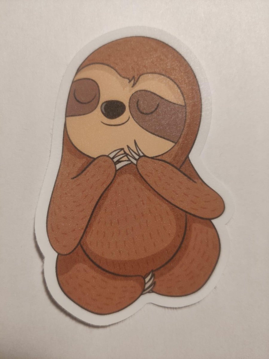 Luiaard Stickers - Schattige Voldane Luiaard - Sloth Sticker - Schattige Dieren - Luiaards - Journaling - Bullet Journal - Scrapbooking - Leuke Stickers - Laptop Sticker - Telefoon Sticker - Dieren - Dier - Lief - Cute